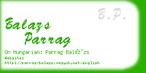 balazs parrag business card